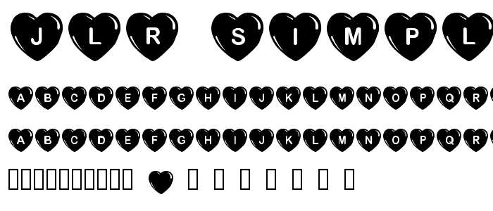 JLR Simple Hearts font